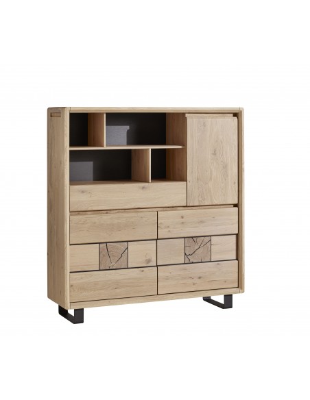 OLYMPE - Bahut haut 3 portes 1 tiroir 1 niche