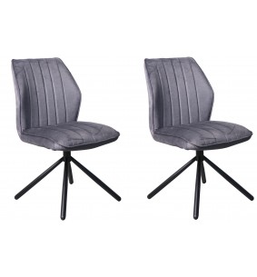 AREX - Chaise de séjour pivotante (lot de 2)