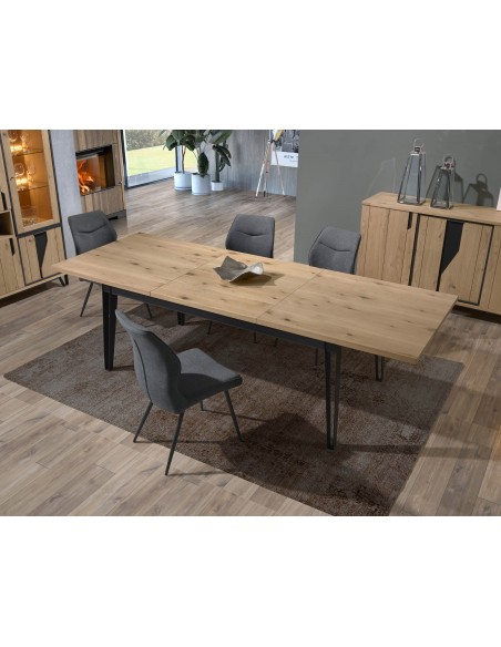 ESCALE - Table rectangle en 190 x 100 cm + allonge papillon de 80 cm