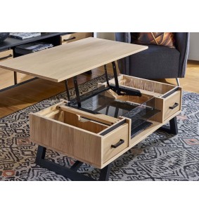 TOUAREG - Table basse Dinette 2 coffres 1 niche