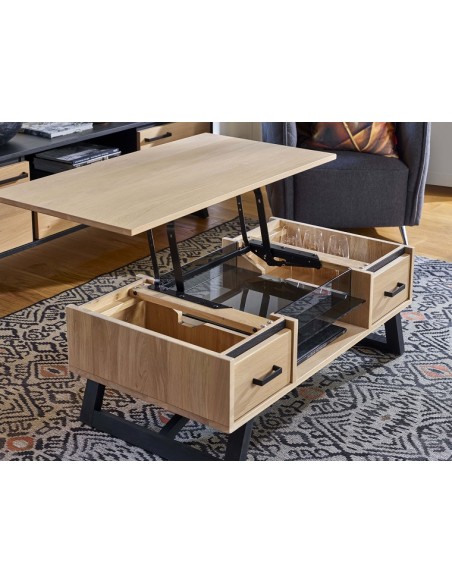 TOUAREG - Table basse Dinette 2 coffres 1 niche