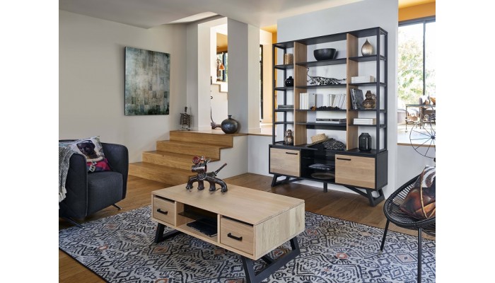 TOUAREG - Meuble TV 2 portes 1 tiroir 1 niche