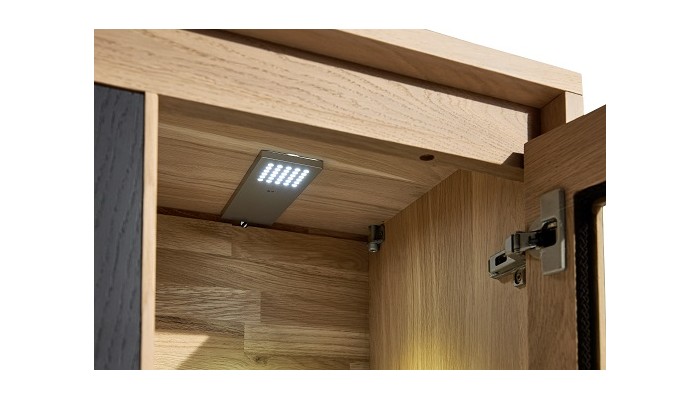TOUAREG - Vitrine 1 porte verre 2 portes bois