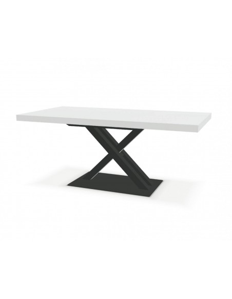 Table pied central avec 1 allonge papillon centre Urban