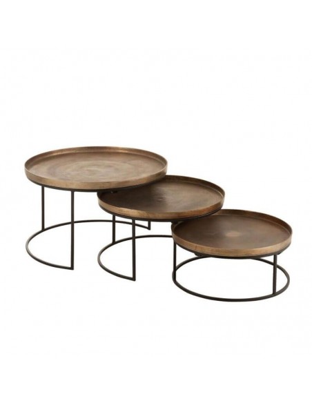 Set de 3 tables gigognes rondes