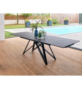 ETAPE - Table plateau céramique 2 allonges de 50 cm 2