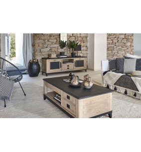 FACTORY - Table basse dinette 1 tiroir