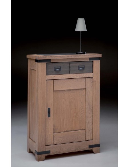 BRONZE - Meuble d'appui 1 porte 1 tiroir