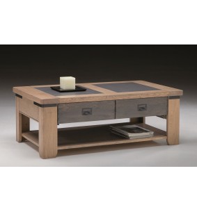 BRONZE - Table basse 1 tiroir