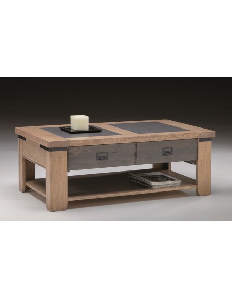 BRONZE - Table basse 1 tiroir