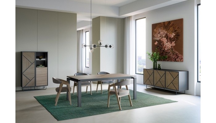 SEIDE - Table 4 Pieds 2 Allonges Centrales de...