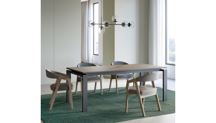 SEIDE - Table 4 Pieds 2 Allonges Centrales de...