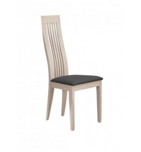 MILE - Chaise chêne tissu couleur gris