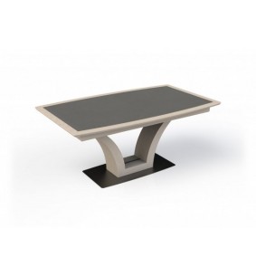 MILE - Table tonneau 180 cm x 105 cm + 1 allonge centrale...