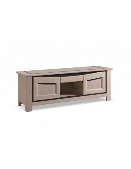 MILE - Meuble TV Hifi 2 portes 1 tiroir 1 niche