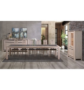 MILE - Table tonneau 180 cm x 106 cm + 3 allonges...