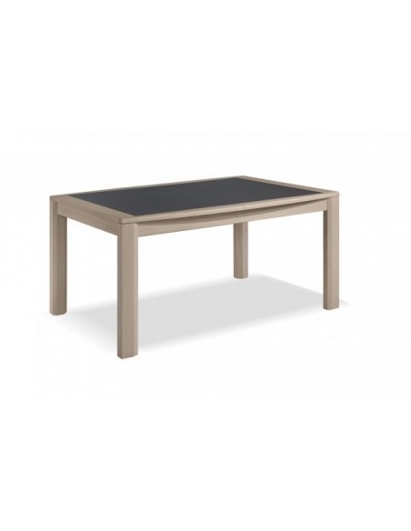 MILE - Table tonneau 180 cm x 106 cm + 2 allonges centrales papillon de 45 cm