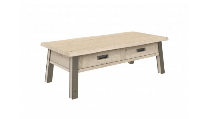 ARDEN - Table de salon 1 tiroir - Plateau droit