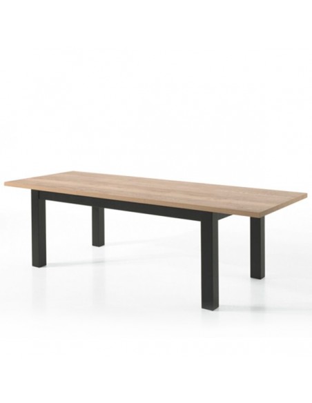MOUNT - Table avec allonge - 4 pieds massifs 180 cm / 240 cm x 100 cm