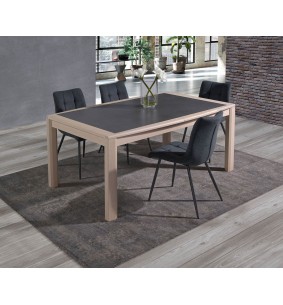 MILE - Table tonneau 160 cm x 96 cm + 2 allonges...