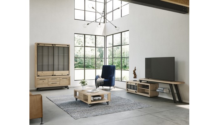 HARRY - Meuble TV 140 cm 1 porte coulissante 1...