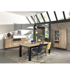 MOUNT- Table avec allonge - 4 pieds massifs 200 cm / 275...