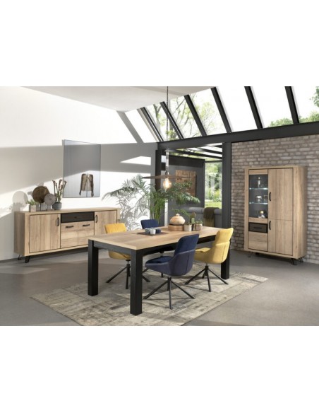 MOUNT- Table avec allonge - 4 pieds massifs 200 cm / 275 cm x 100 cm