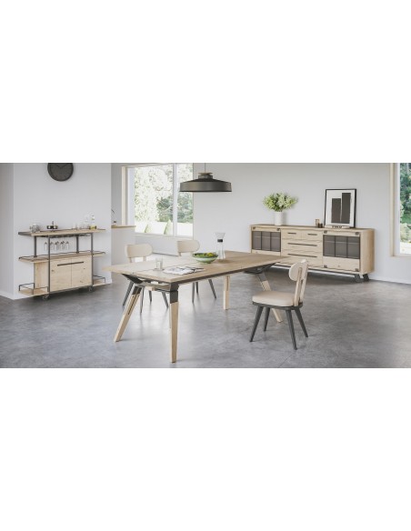 HARRY - Table 4 pieds métalliques allonges 60 cm