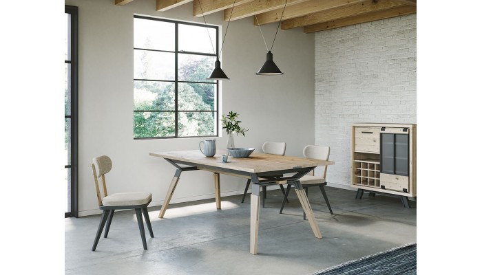 HARRY - Meuble bar 100 cm 1 porte coulissante
