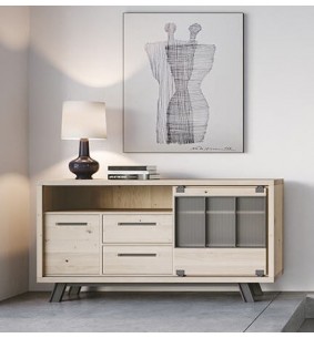 HARRY - Enfilade 180 cm 1 porte coulissante 2 tiroirs 1...