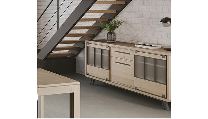 HARRY - Enfilade 220 cm 2 portes coulissantes 1...