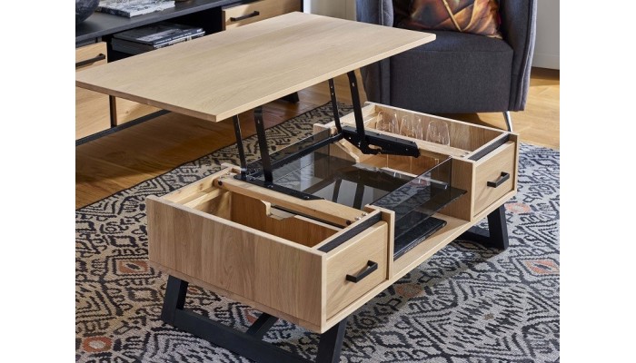 TOUAREG - Table basse Dinette 2 coffres 1 niche