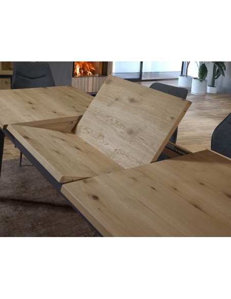 ETAPE - Table rectangle en 190 x 100 cm + allonge papillon de 80 cm