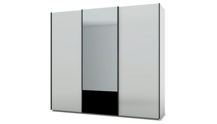 PERLA - Armoire 3 portes 1 porte miroir